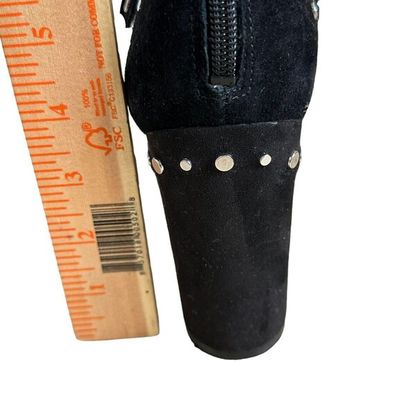 Sam Edelman Women's Size 9M York Sandal Black Suede Studded Block Heel - Picture 4 of 7